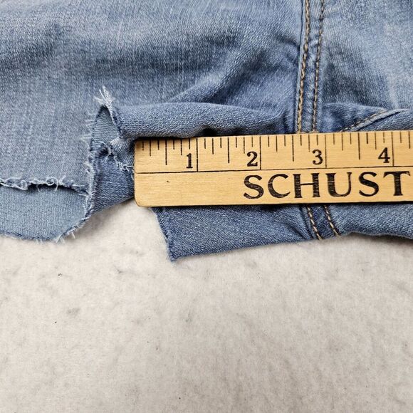 Levis Cut off Denim Shorts Size 31 High Rise Jean Light Wash Blue Summer Spring - Picture 8 of 8